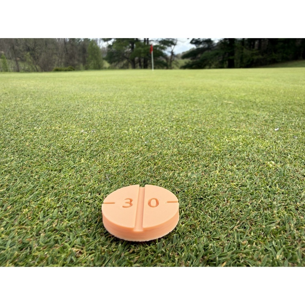 Novelty "Caddy Addy" Golf Ball Marker | Orange 30mg Pill Style - Funny Golf Gift - Picture 4 of 8
